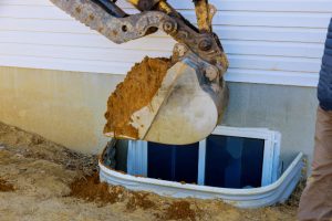 Portland Earth Excavation on a residential side of the home